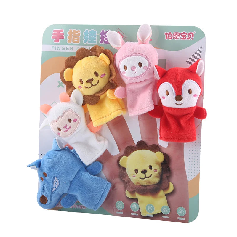 Histoire de la maternelle aides pédagogiques enfants éducation poupées animaux en peluche enfants jouets bébé marionnettes à doigt poupée bébé marionnette à main jouets