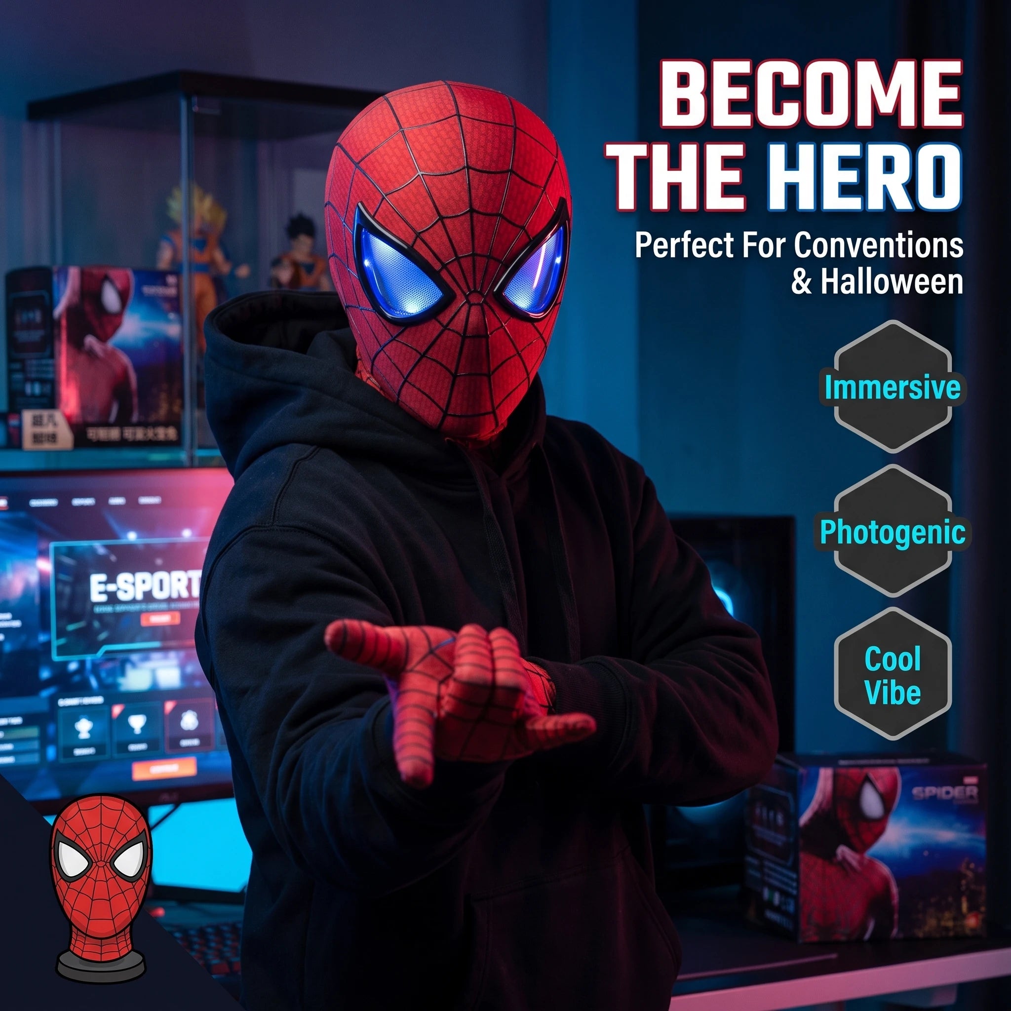 Masque Spider-Man 2 – version Garfield, Halloween et déguisement