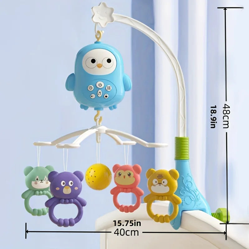 360 °   Musical bébé berceau Mobile rotatif veilleuse lit cloche jouet quatre vitesses timage suspendu infantile nouveau-né hochet chevet cadeau