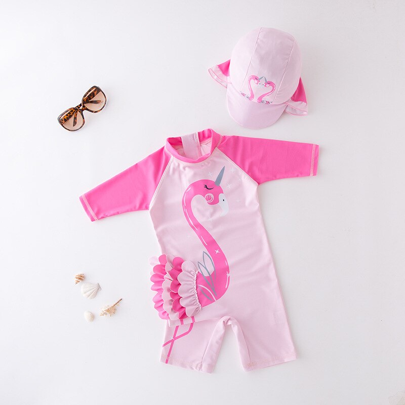 Baby Anti-UV Swimsuit for Boys and Girls with Animal Print