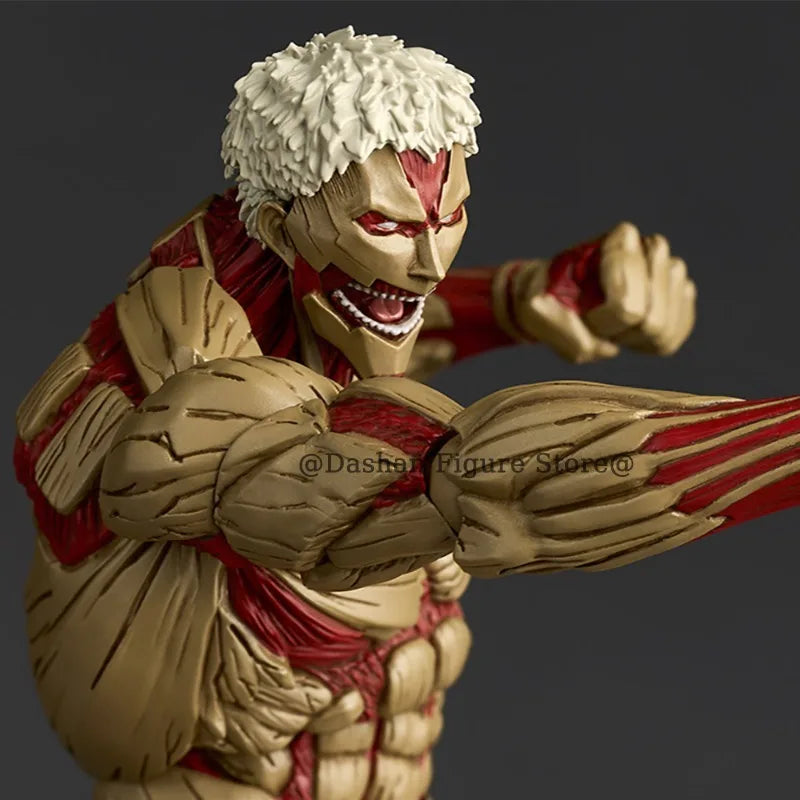 Figurine articulée L'Attaque des Titans Revoltech – Titan Blindé & Titan Originel (16-17 cm)