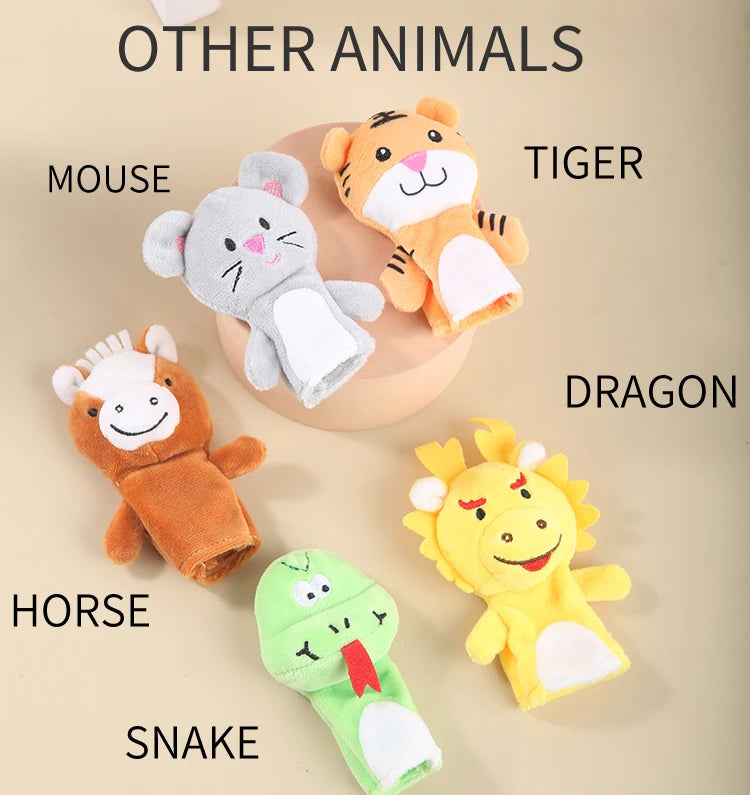 Histoire de la maternelle aides pédagogiques enfants éducation poupées animaux en peluche enfants jouets bébé marionnettes à doigt poupée bébé marionnette à main jouets