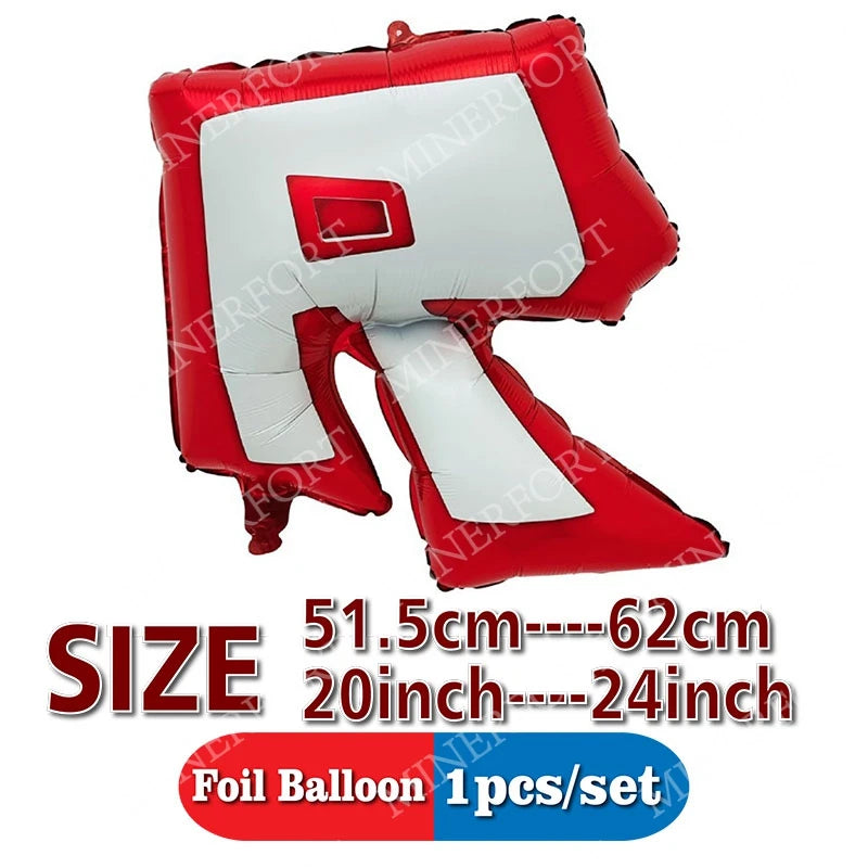 Ballons en aluminium Roblox – décoration d'anniversaire