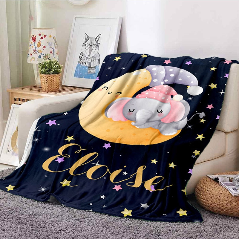 Couverture plaids pour Bébé avec Prénom Personnalisé