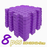 Tapis de jeu antidérapant pour bébé rampant, 8 pièces/2.5cm d'épaisseur, tapis de gymnastique insonorisé pour chambre d'enfant et tapis de Puzzle écologique