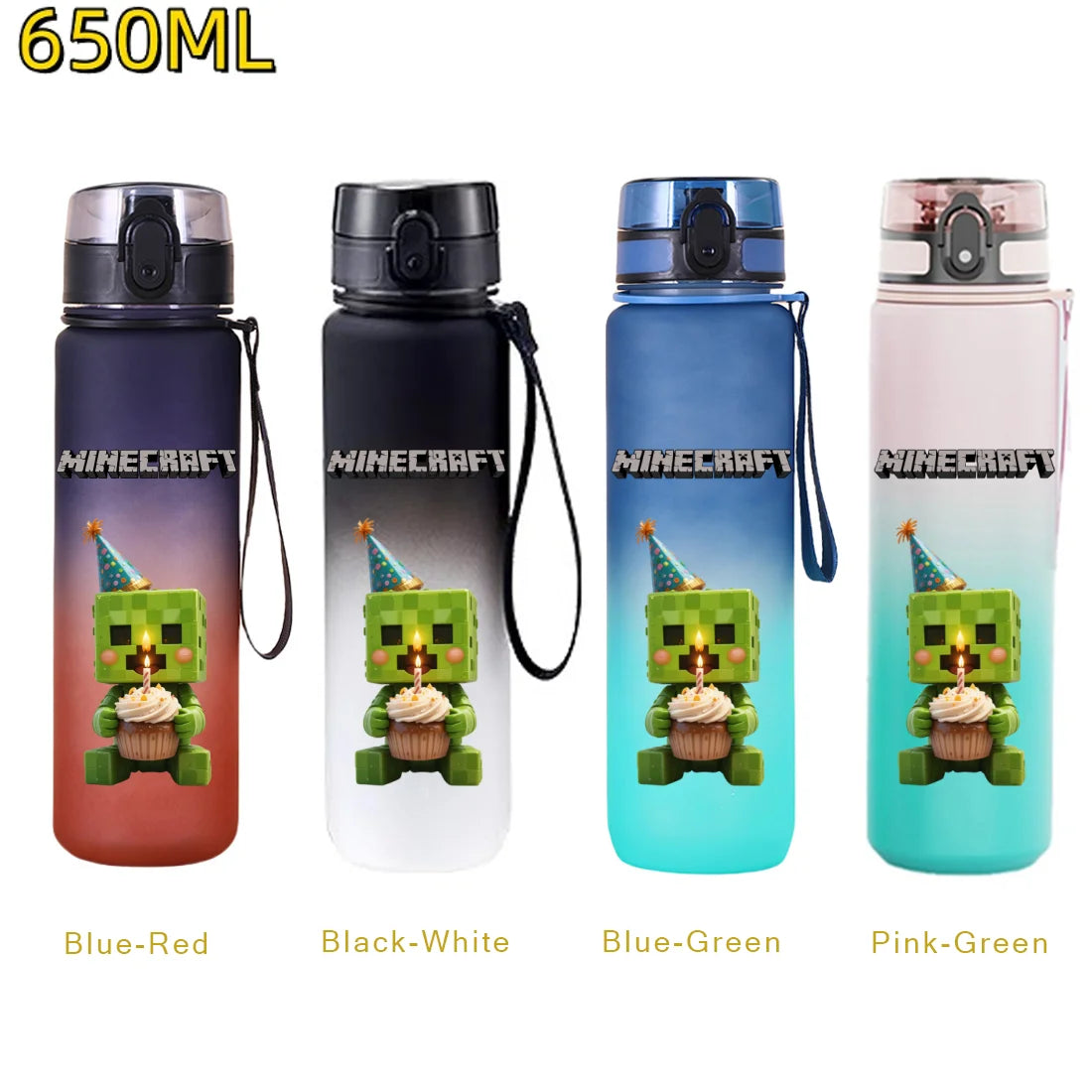 Gourde de sport Minecraft 650 ml – anti-fuite
