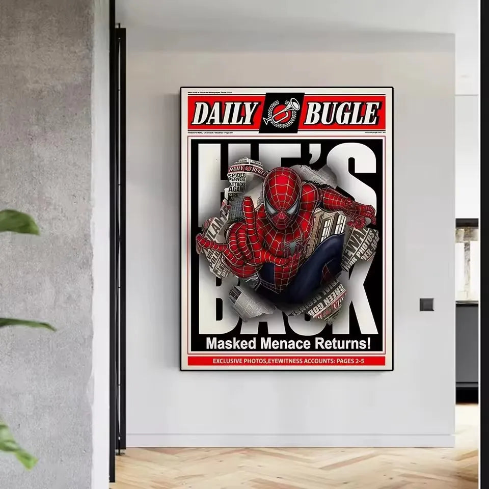 Affiche Spider-Man sur toile – déco murale Marvel