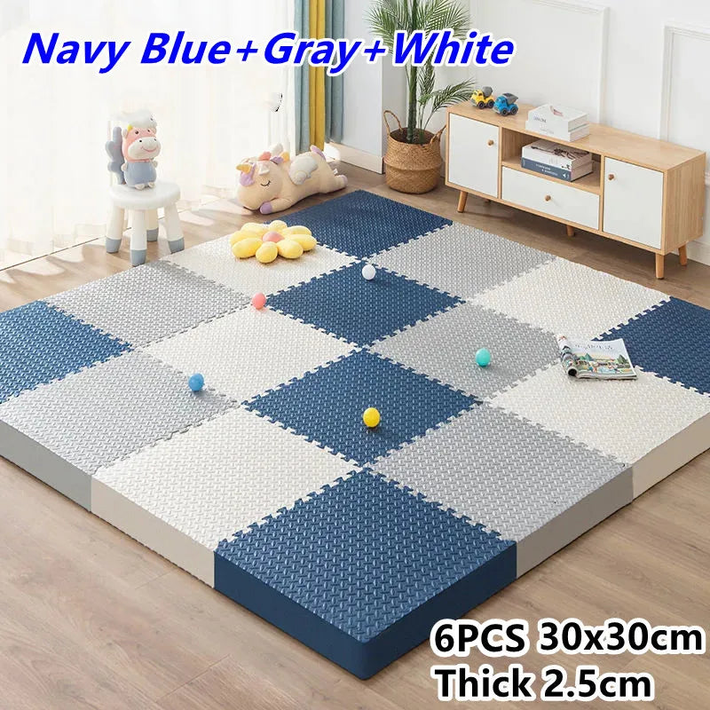 Tatame Gym pour bébés Tapis de jeu Tapis d'activités pour bébé Tapis de jeu 6 pièces Tapis de salle de jeu Tapis de jeu Tapis de bruit de sol Tapis de puzzle