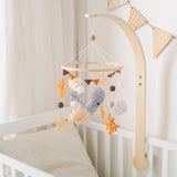 Berceau de bébé lit Mobile cloche hochet jouets en bois Crochet étoiles pendentif lit cloche jouets nouveau-né confort berceau support suspendus jouets cadeaux