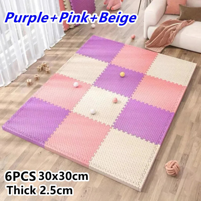 Tatame Gym pour bébés Tapis de jeu Tapis d'activités pour bébé Tapis de jeu 6 pièces Tapis de salle de jeu Tapis de jeu Tapis de bruit de sol Tapis de puzzle