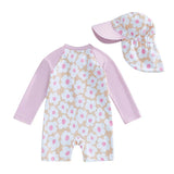 Maillot de Bain Bébé Fille avec Casquette - Lindsay