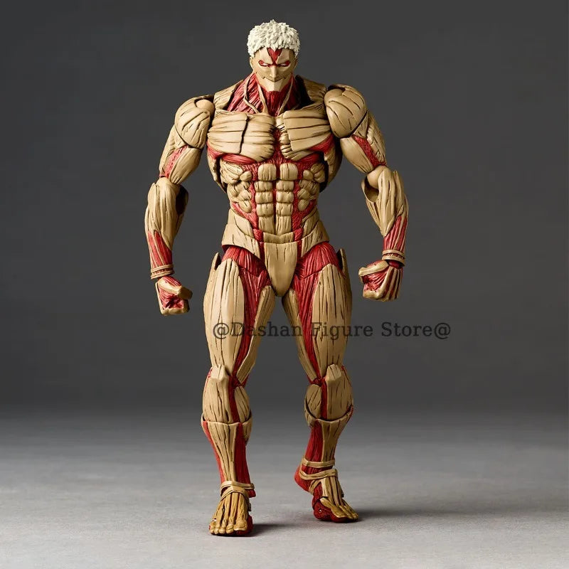 Figurine articulée L'Attaque des Titans Revoltech – Titan Blindé & Titan Originel (16-17 cm)