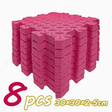 Tapis de jeu antidérapant pour bébé rampant, 8 pièces/2.5cm d'épaisseur, tapis de gymnastique insonorisé pour chambre d'enfant et tapis de Puzzle écologique