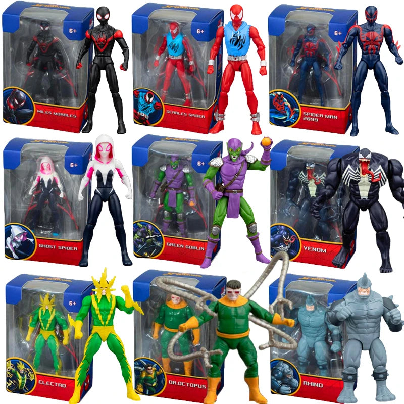 Figurines Spider-Man Marvel à collectionner (10 cm) – Venom, Miles Morales, Green Goblin et plus