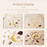Mobile musical pour lit de bébé en bois, hochets en feutre doux, animaux de dessin animé, boîte à musique pour nouveau-né, jouet suspendu, support de lit, cadeaux pour bébé