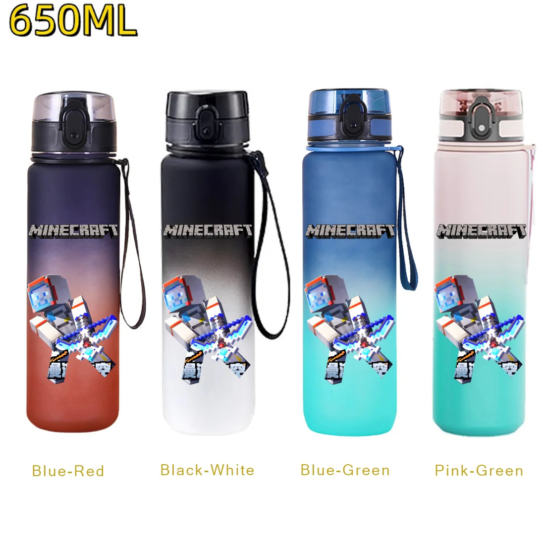 Gourde de sport Minecraft 650 ml – anti-fuite