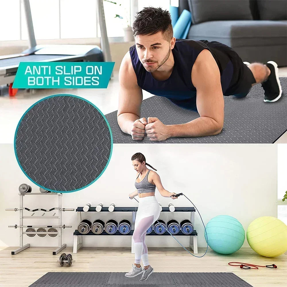 Carreaux de sol en mousse EVA à emboîtement pour salle de sport à domicile, polymère de fitness, puzzle antidérapant, équipement de gym, enfants, 4-20 pièces