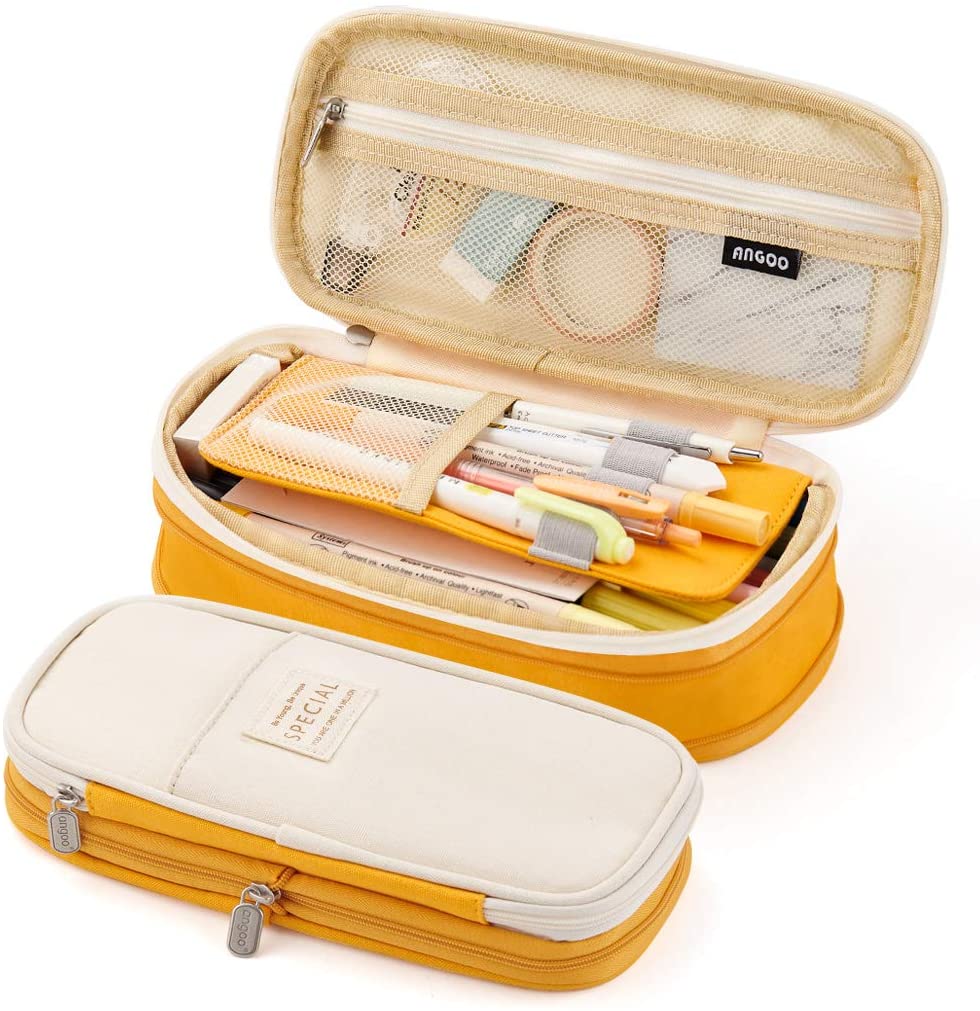 Astuccio per matite a grande capacità a 3 scomparti