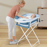 Baignoire pliable pour bébé avec support – thermomètre, siège ergonomique et tapis antidérapant