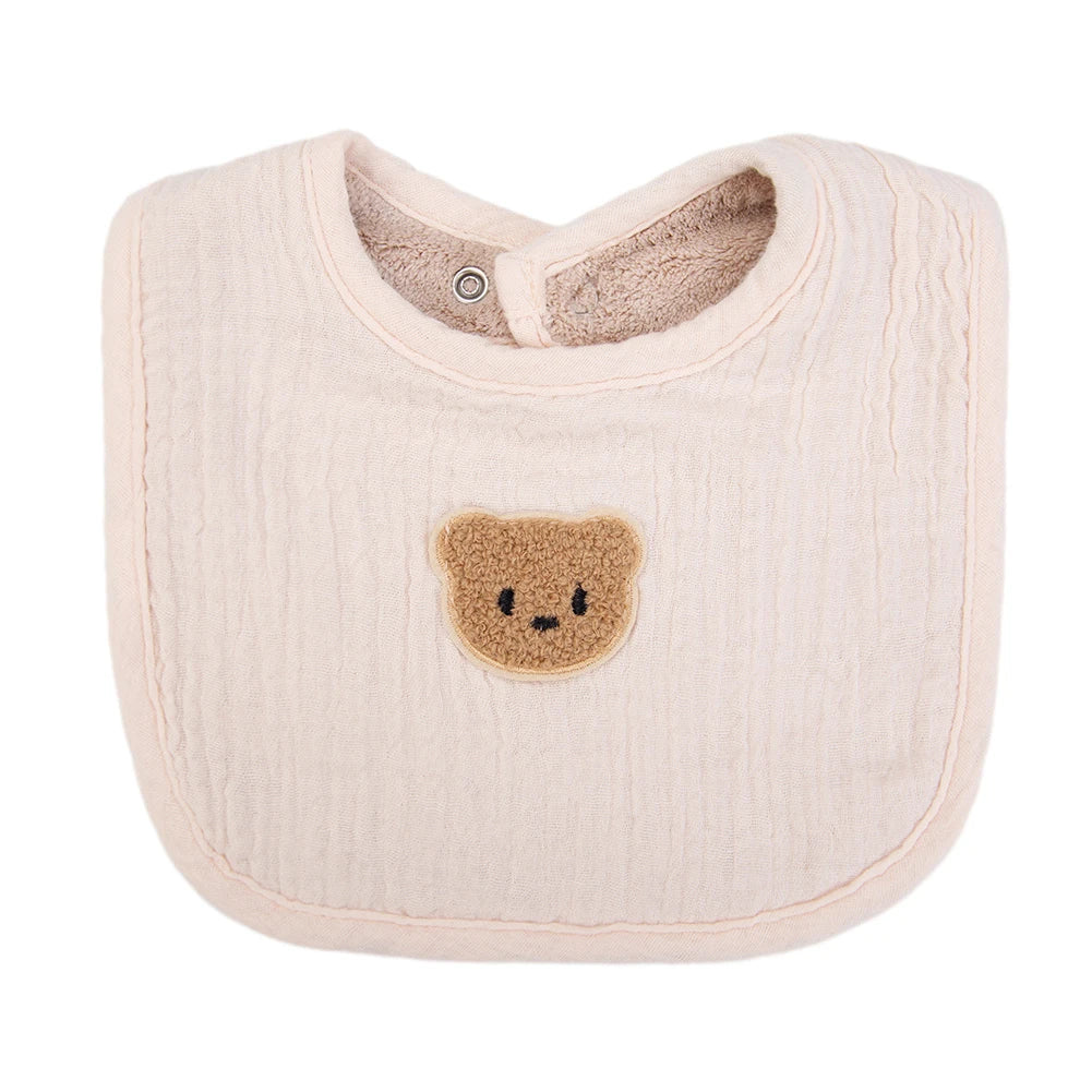 Bavoir Bébé Double Face Gaze de Coton & Éponge