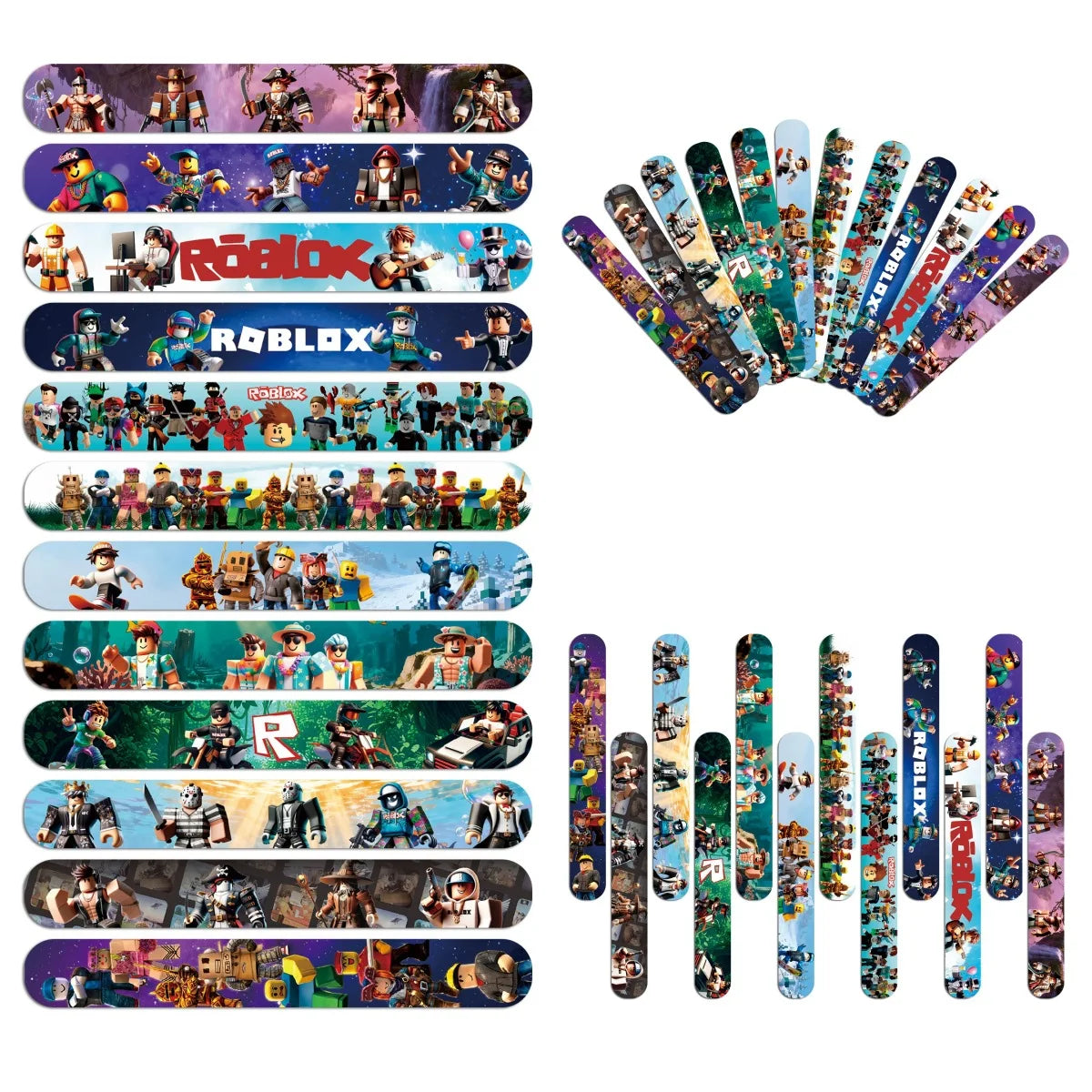 Lot de 12 bracelets Roblox auto-enroulants (slap)