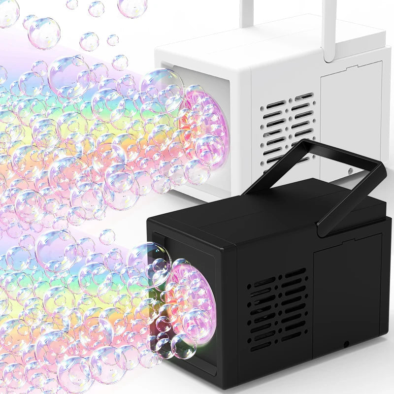 BuBulle - Portable Electric Bubble Machine for Kids - Fully Automatic Portable Outdoor Electric Toy, Outdoor Birthday Toy, Battery and Bubble Water Not Included, 10 holes