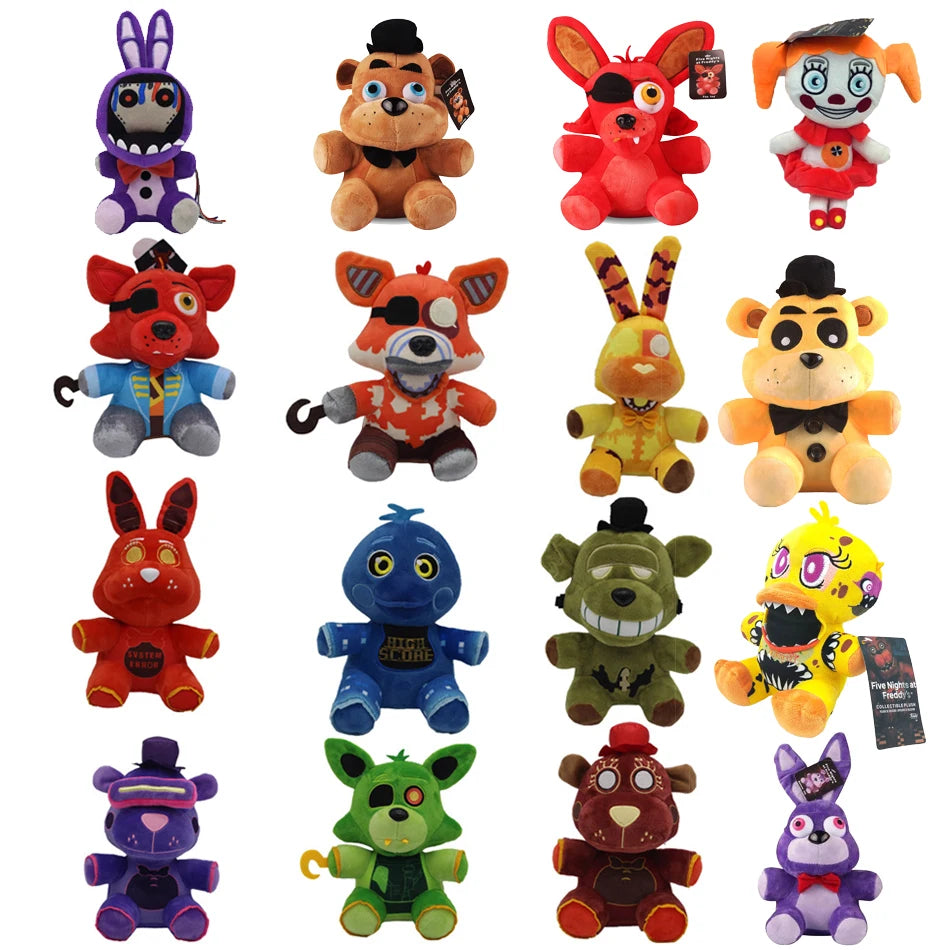 Peluche FNAF Five Nights at Freddy's 18 cm – ours, lapin et personnages du jeu