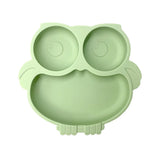 Assiette bébé ventouse avec compartiments - Hibou