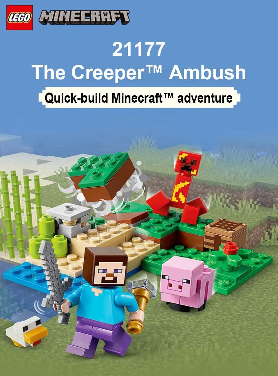 LEGO 21177 Minecraft – L'Embuscade du Creeper (72 pièces)