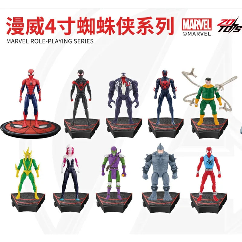 Figurines Spider-Man Marvel à collectionner (10 cm) – Venom, Miles Morales, Green Goblin et plus