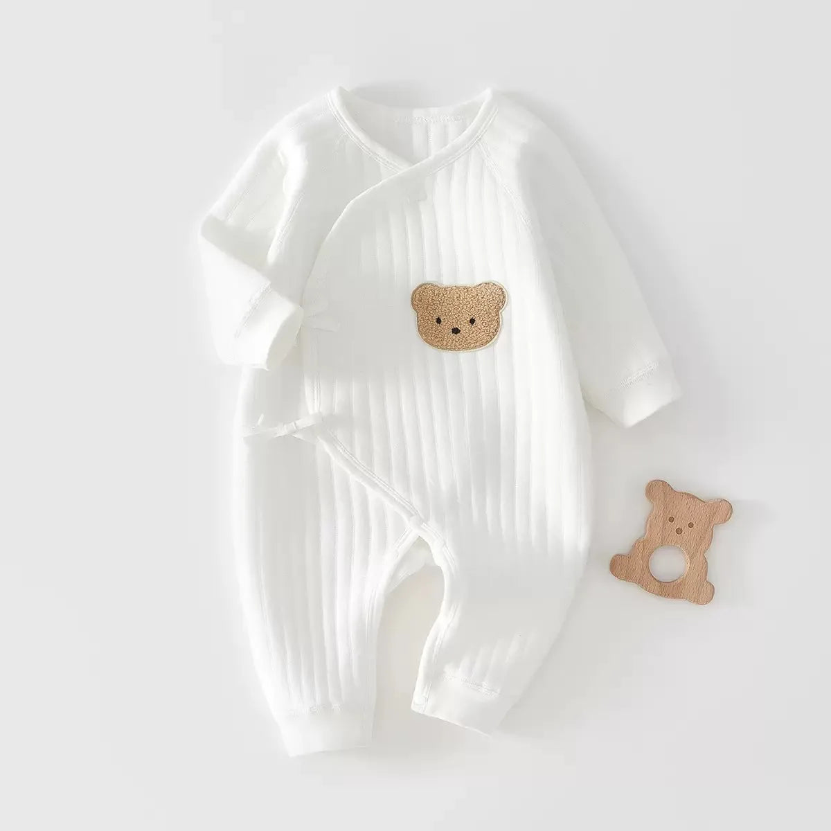 Body bébé en coton – couleur unie, manches longues
