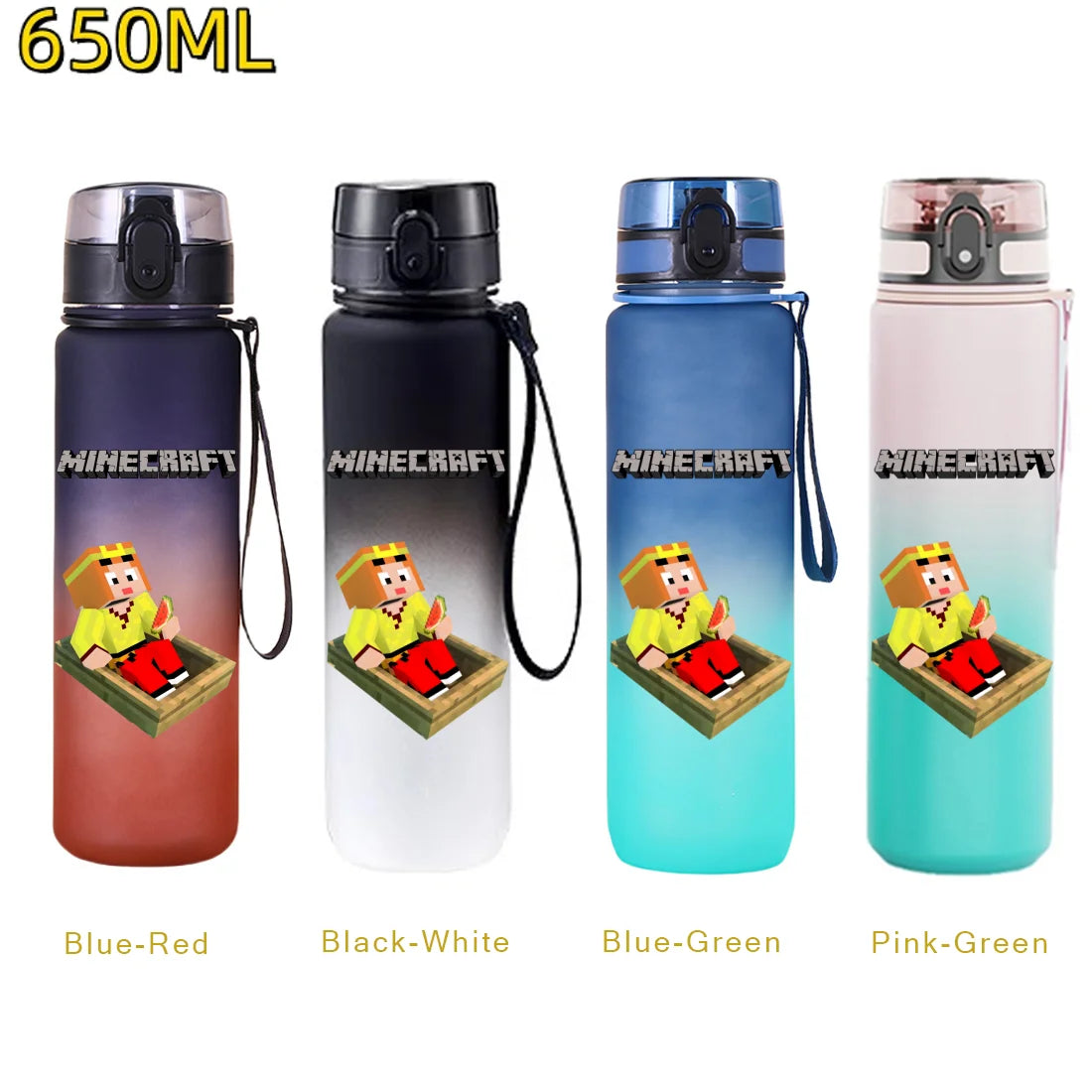 Gourde de sport Minecraft 650 ml – anti-fuite