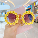 Lunettes de soleil à fleurs en acrylique pour enfants