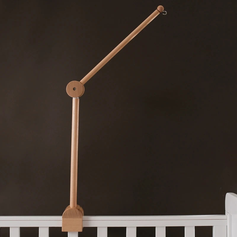 Cloche de lit en bois pour bébé, support courbé, hochets suspendus mobiles, jouets pour nouveau-né, support de boîte à musique, jouet de berceau pour bébé, support de bras, cadeaux