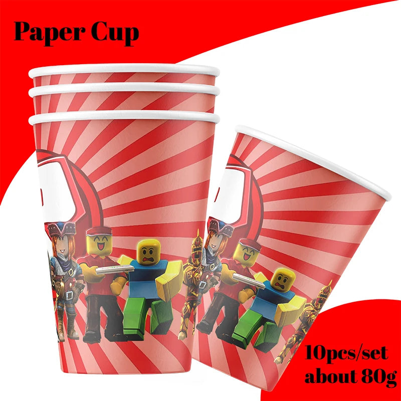 Vaisselle de fête Robot – assiettes en papier joyeux anniversaire