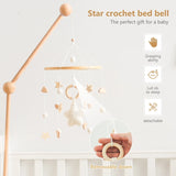 Berceau de bébé lit Mobile cloche hochet jouets en bois Crochet étoiles pendentif lit cloche jouets nouveau-né confort berceau support suspendus jouets cadeaux