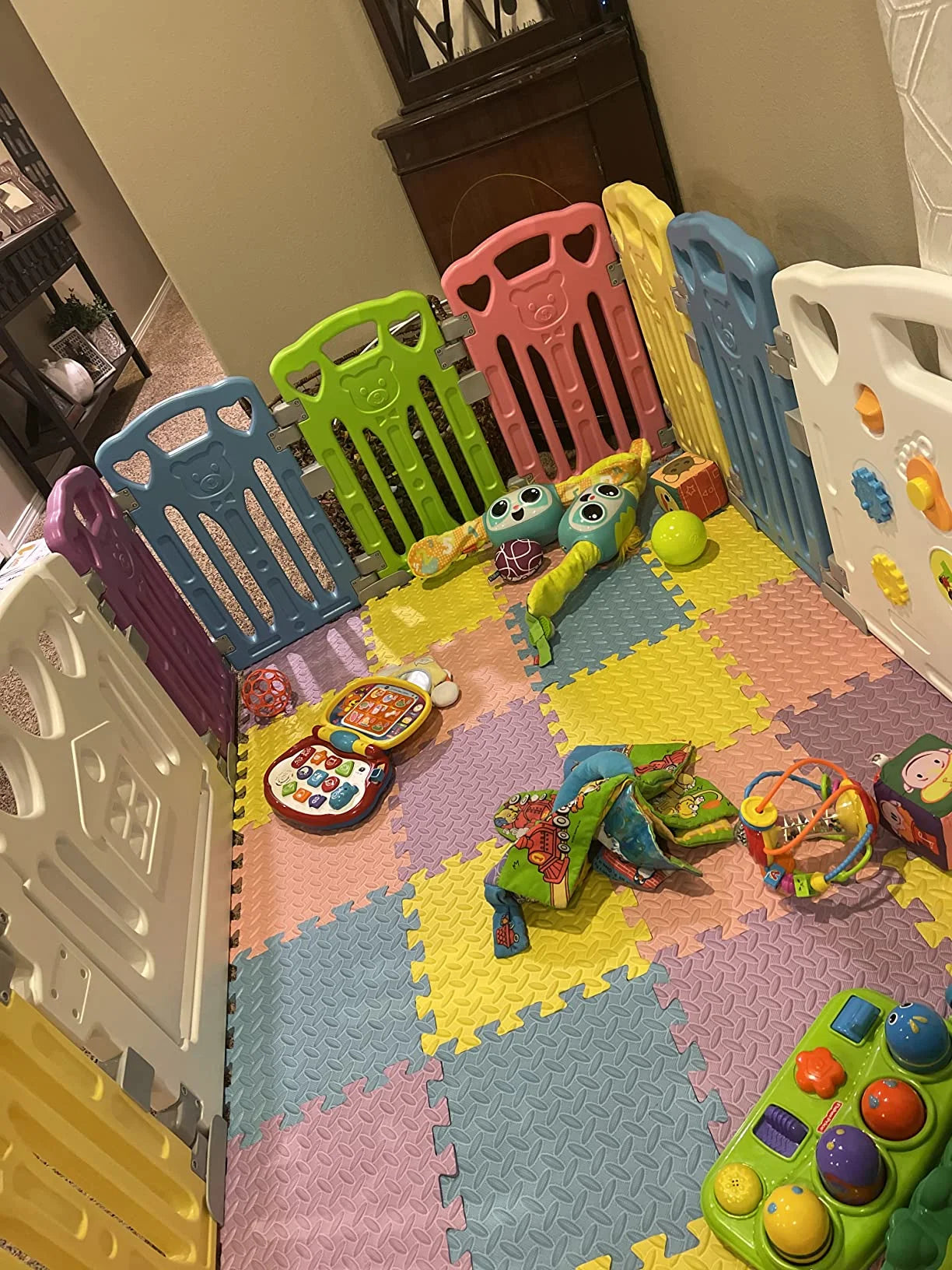 Tapis de jeu antidérapant pour bébé rampant, 8 pièces/2.5cm d'épaisseur, tapis de gymnastique insonorisé pour chambre d'enfant et tapis de Puzzle écologique