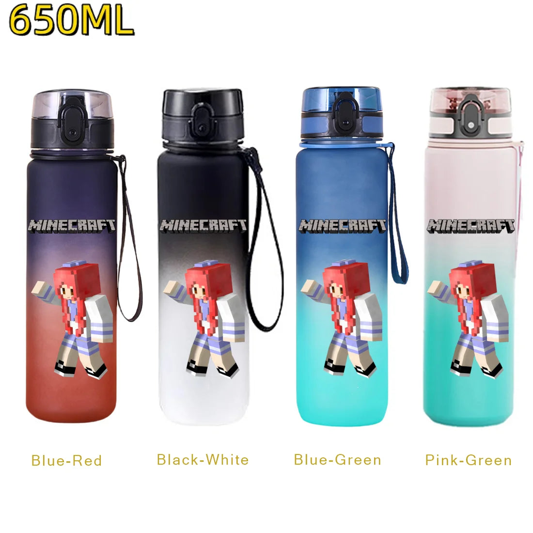 Gourde de sport Minecraft 650 ml – anti-fuite