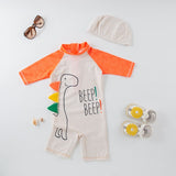 Baby Anti-UV Swimsuit for Boys and Girls with Animal Print