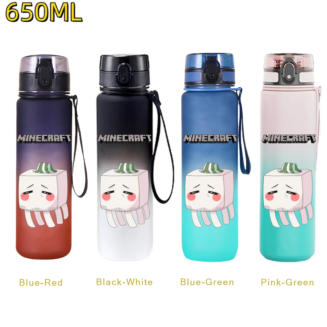 Gourde de sport Minecraft 650 ml – anti-fuite