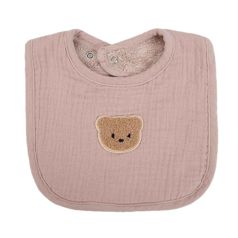 Bavoir Bébé Double Face Gaze de Coton & Éponge