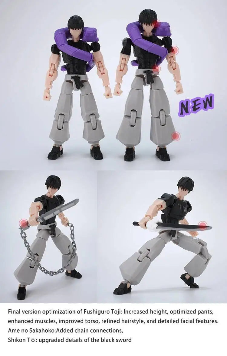 Figurines articulées Jujutsu Kaisen Titan13 (14 cm) – Gojo, Sukuna, Megumi et plus