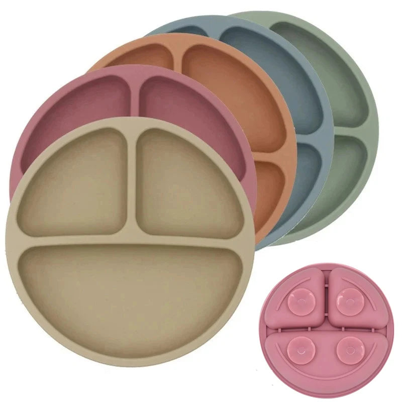 Assiette Bébé Ventouse avec Compartiments