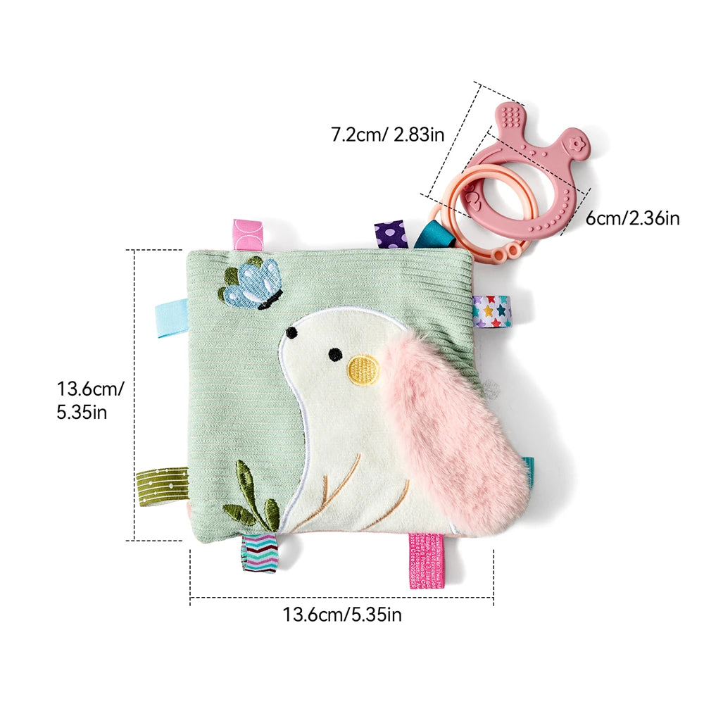 Jouet sensoriel doux pour bébé : livre en tissu, boîte à mouchoirs, couverture de sécurité, cube en peluche, sons froissés, miroir, développement de la motricité fine – 9 styles de jouets