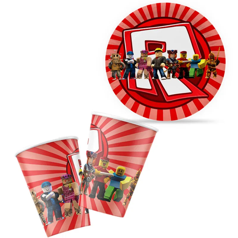 Vaisselle de fête Robot – assiettes en papier joyeux anniversaire