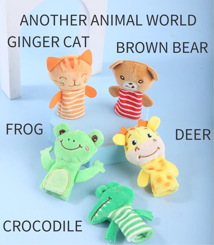 Histoire de la maternelle aides pédagogiques enfants éducation poupées animaux en peluche enfants jouets bébé marionnettes à doigt poupée bébé marionnette à main jouets