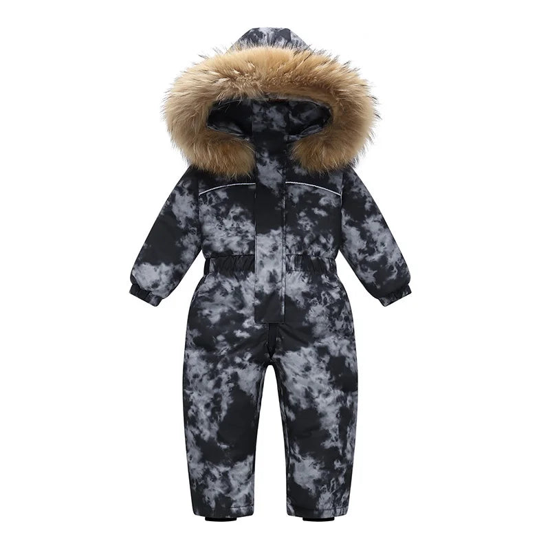 Combinaison de Ski Enfant avec Capuche Fourrure - Louba