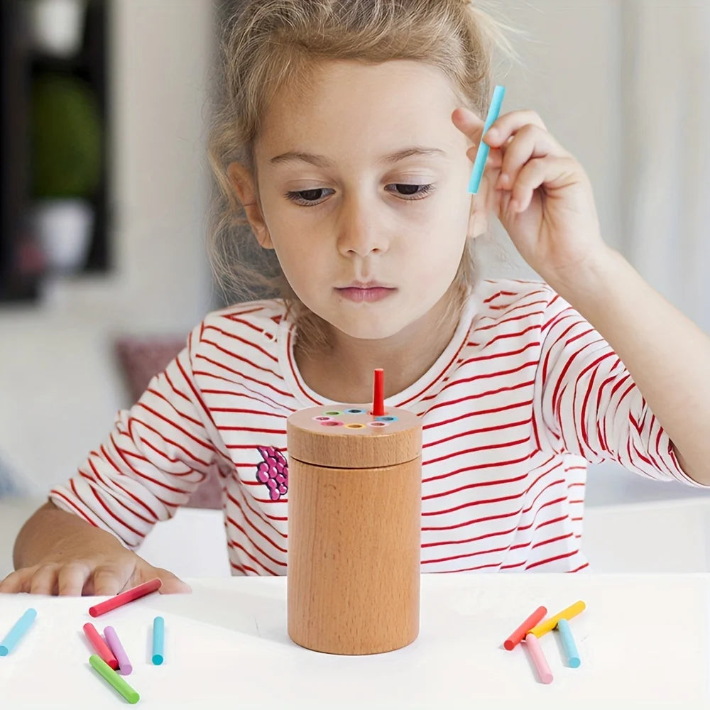 Jouet de tri Montessori en bois – association et motricité