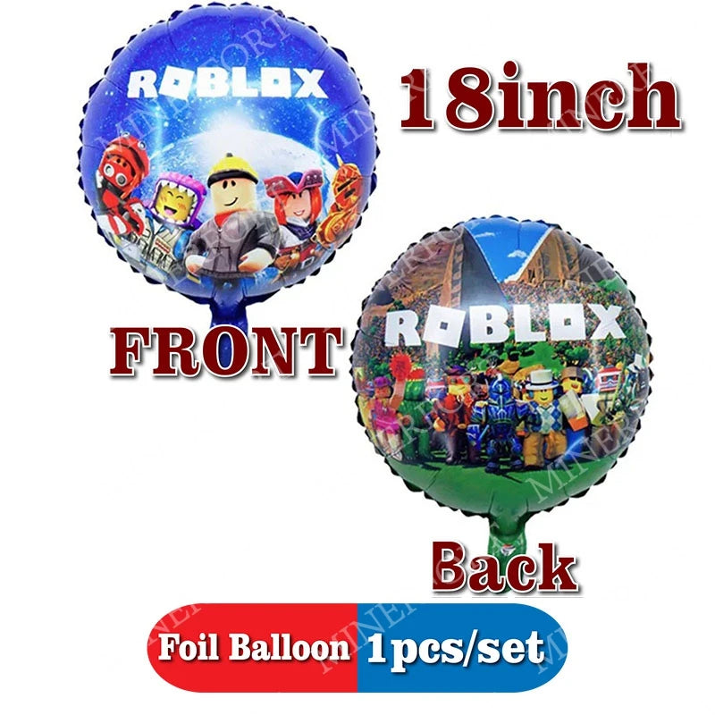 Ballons en aluminium Roblox – décoration d'anniversaire