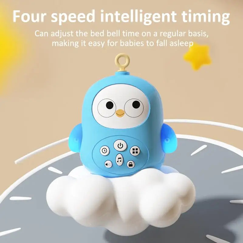Mobile musical pour berceau de bébé avec projecteur, télécommande, veilleuse, jouet sensoriel suspendu pour nouveau-nés, poussette pour nourrissons